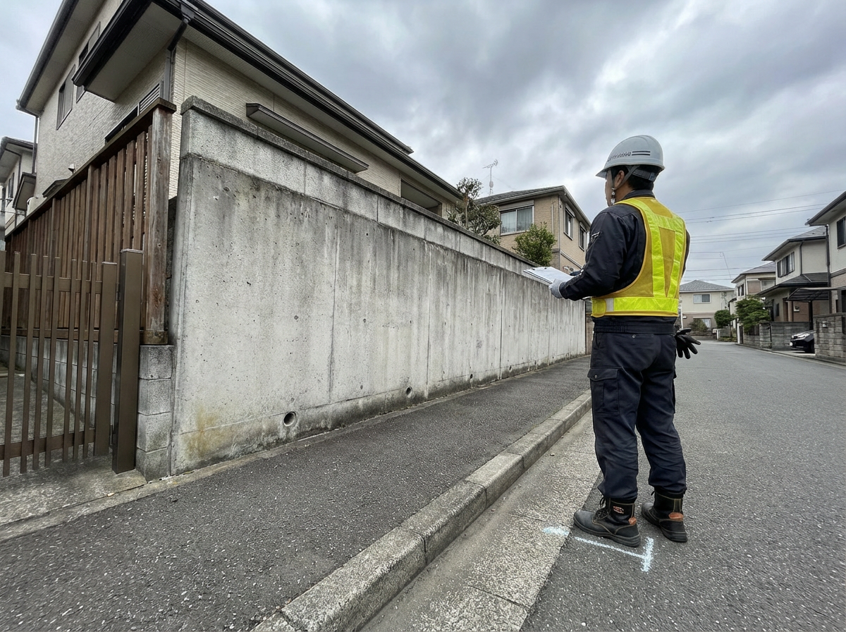 擁壁全体の状況確認