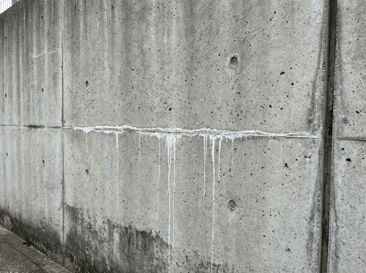 石積み擁壁のクローズアップ